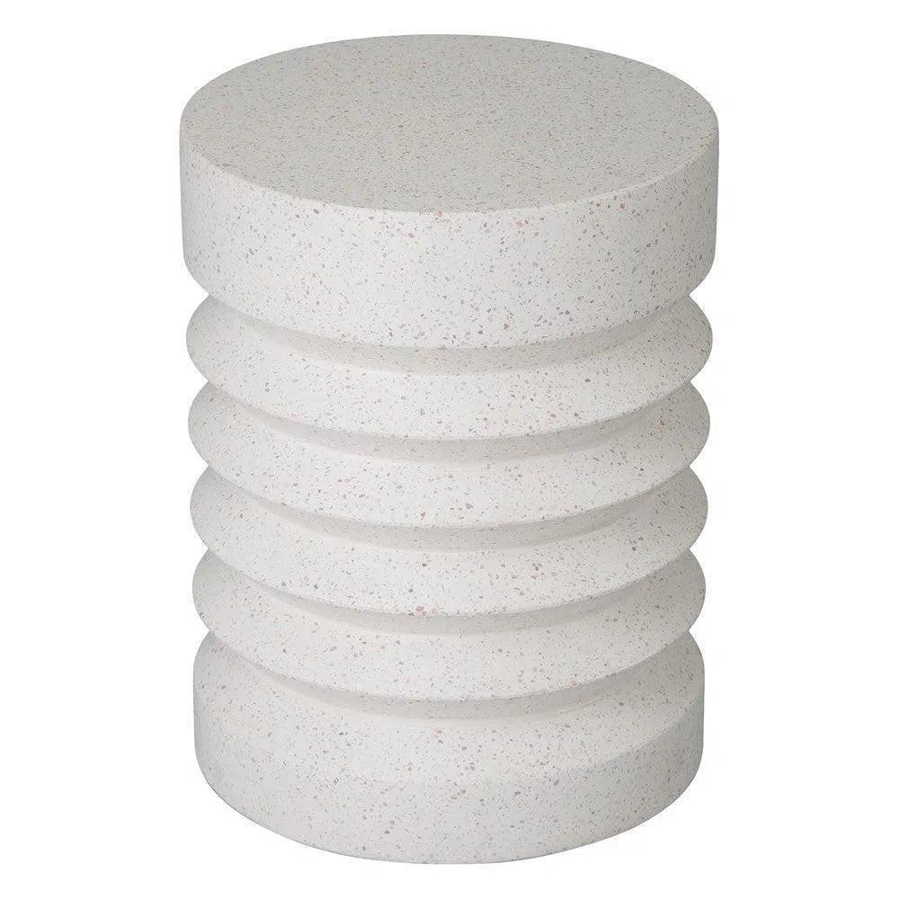Jag 18.5 in. Round Pale Green Terrazzo Garden Stool