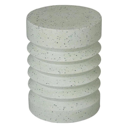 Jag 18.5 in. Round Pale Green Terrazzo Garden Stool