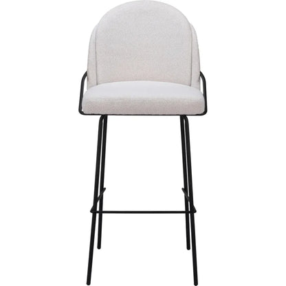 Jambi Ivory Fabric Barstool (Set of 2)