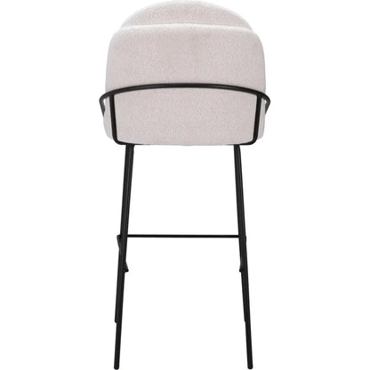 Jambi Ivory Fabric Barstool (Set of 2)