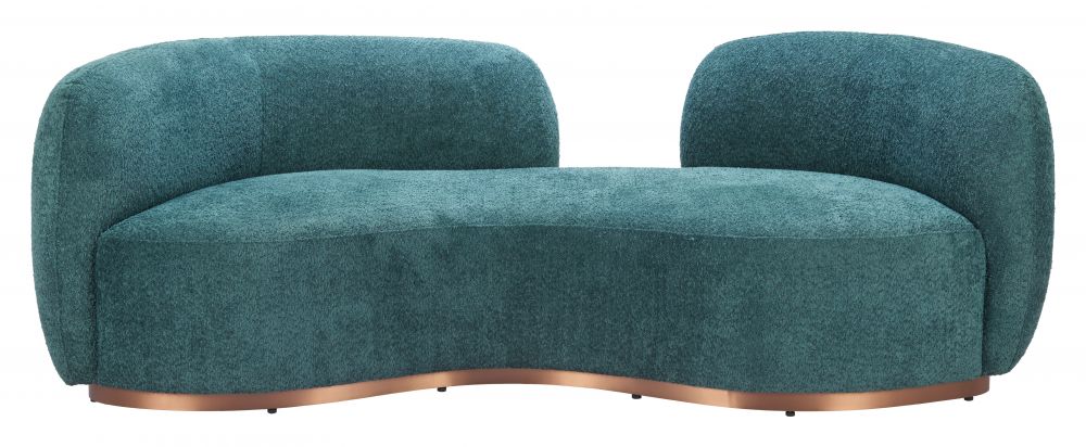 Jamela Teal Fabric Sofa