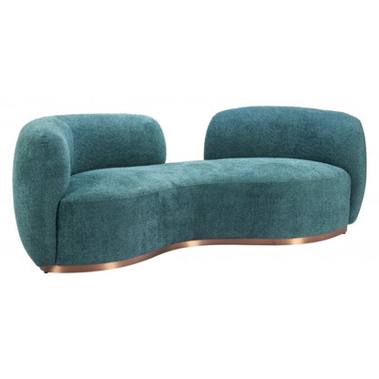 Jamela Teal Fabric Sofa