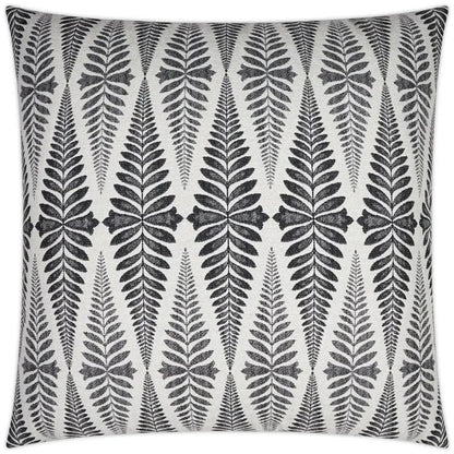 Jantar Charcoal Floral Black Large Throw Pillow Insert