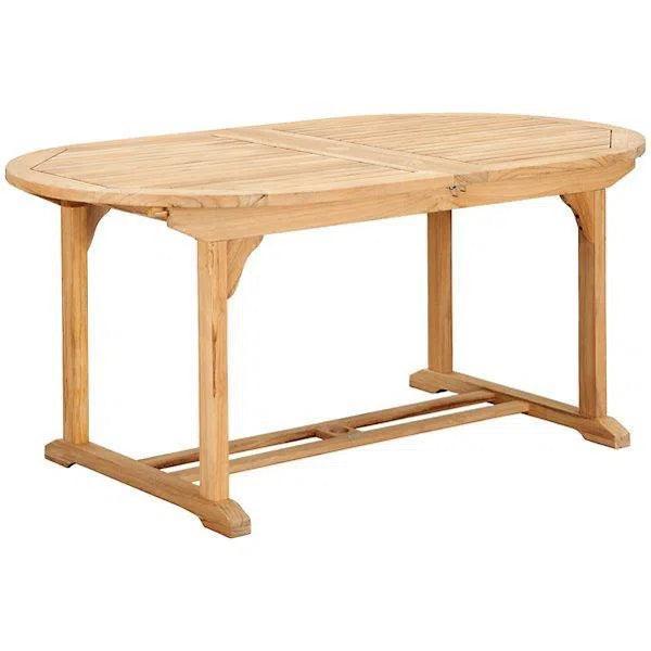January Extendable Oval Teak Outdoor Dining Table