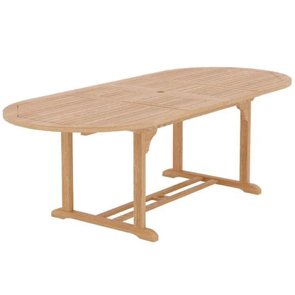 January Extendable Oval Teak Outdoor Dining Table