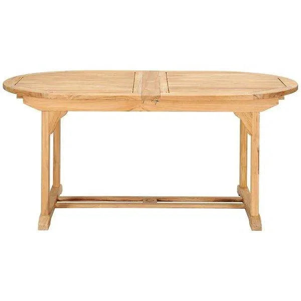 January Extendable Oval Teak Outdoor Dining Table