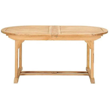 January Extendable Oval Teak Outdoor Dining Table