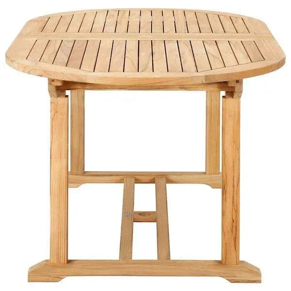 January Extendable Oval Teak Outdoor Dining Table