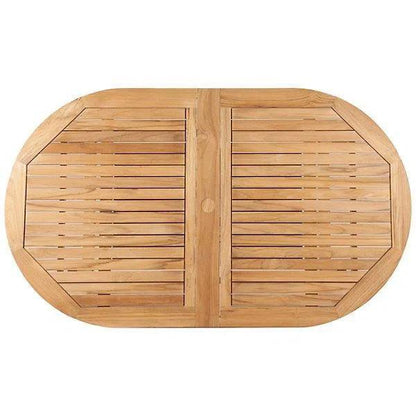 January Extendable Oval Teak Outdoor Dining Table