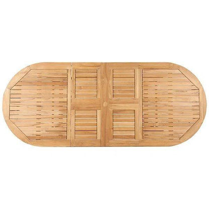 January Extendable Oval Teak Outdoor Dining Table