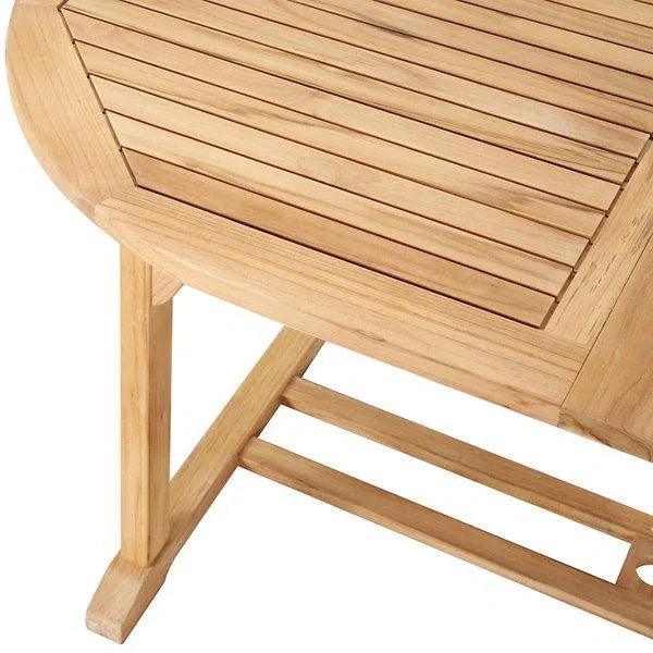 January Extendable Oval Teak Outdoor Dining Table