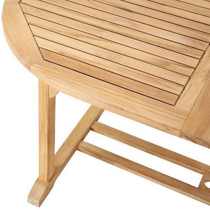 January Extendable Oval Teak Outdoor Dining Table