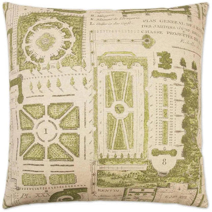 Jardin Green Throw Pillow With Insert
