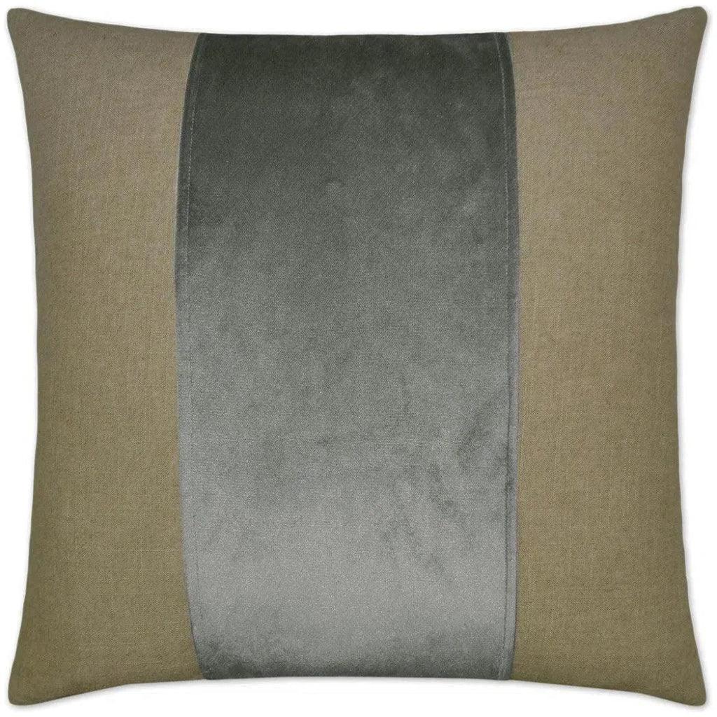 Jefferson Graphite Ribbon Grey Large Throw Pillow
