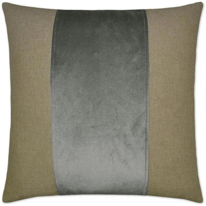 Jefferson Graphite Ribbon Grey Large Throw Pillow