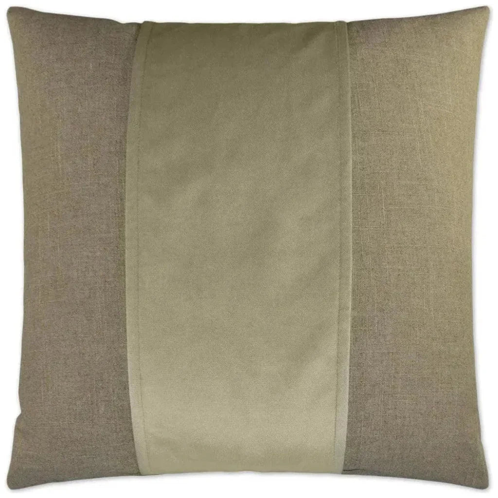Jefferson Linen Band Taupe Large Throw Pillow Insert