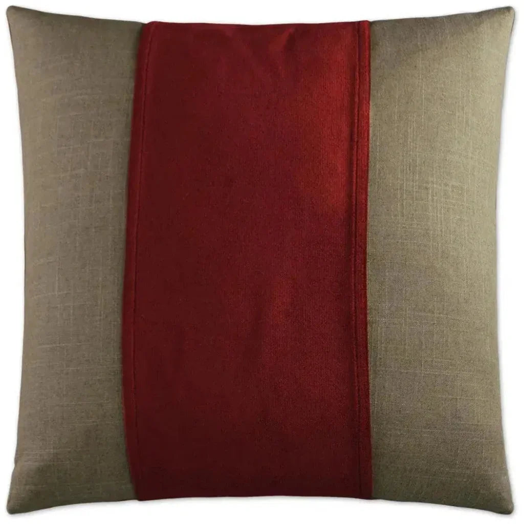 Jefferson Sangria Ribbon Red Large Throw Pillow Insert