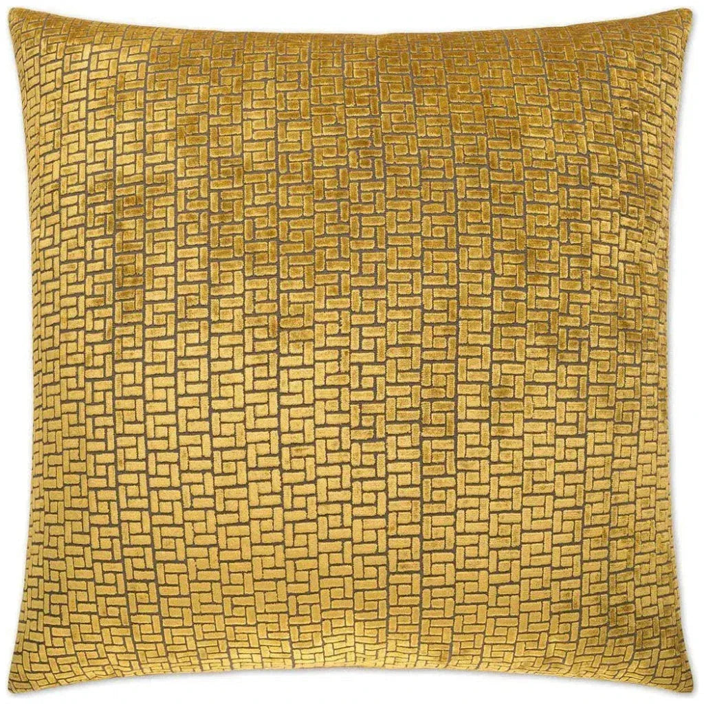 Jenga Gold Throw Pillow With Insert