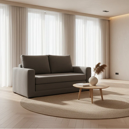 Jide Wood Grey Sleeper Sofa