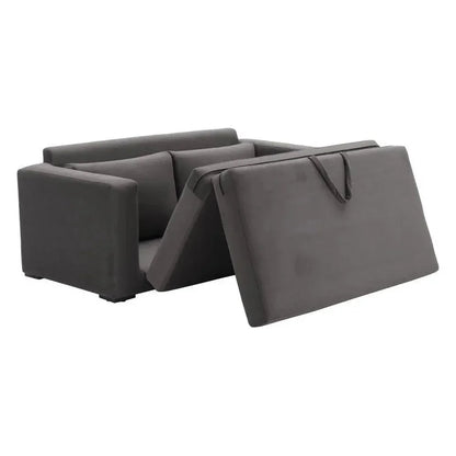 Jide Wood Grey Sleeper Sofa