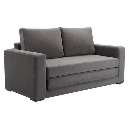 Jide Wood Grey Sleeper Sofa