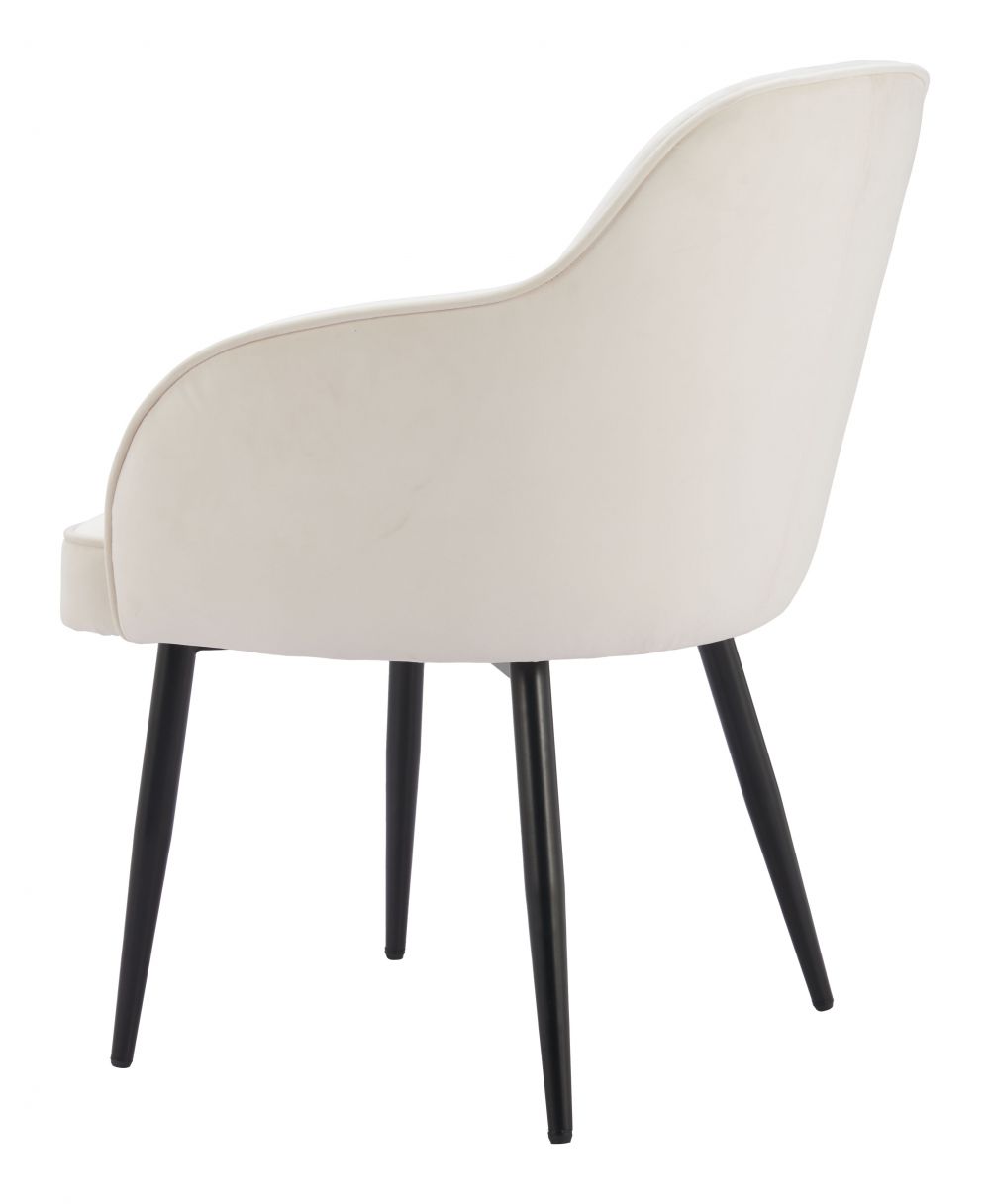 Jolie Ivory Velvet Dining Chair 2PC