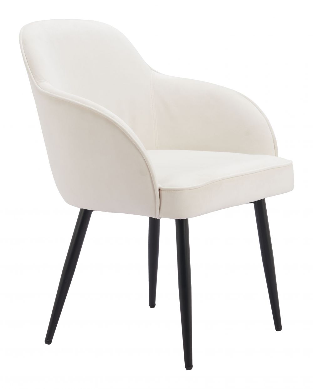 Jolie Ivory Velvet Dining Chair 2PC