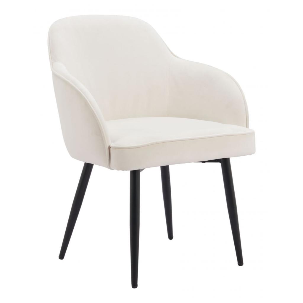 Jolie Ivory Velvet Dining Chair 2PC