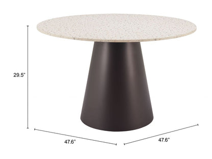Jorf Wood Top Round Dining Table