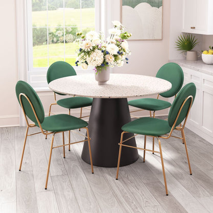 Jorf Wood Top Round Dining Table