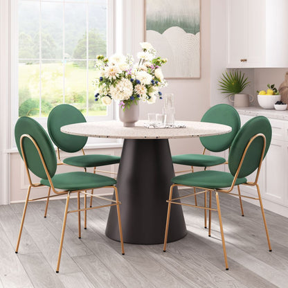 Jorf Wood Top Round Dining Table
