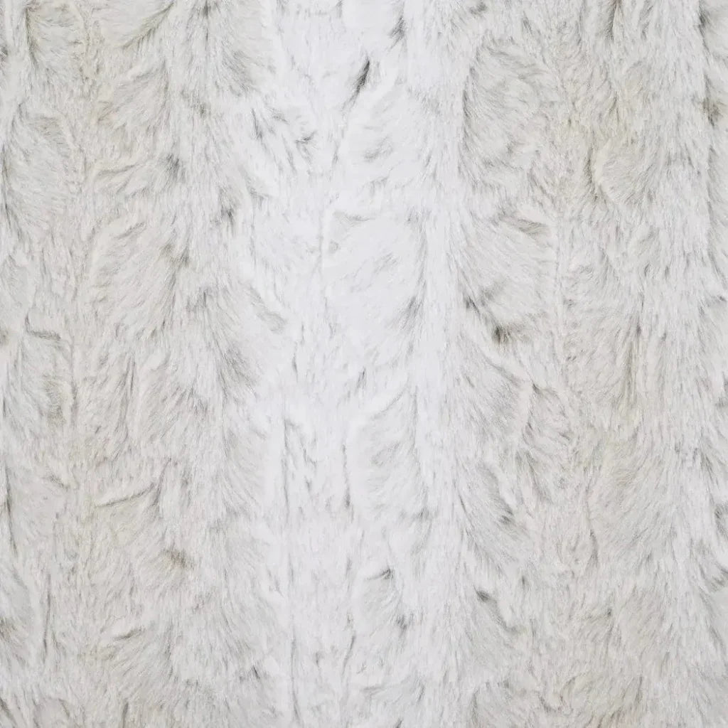 Juneau Fur White Large Throw Pillow Insert