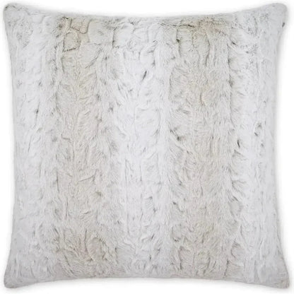 Juneau Fur White Large Throw Pillow Insert