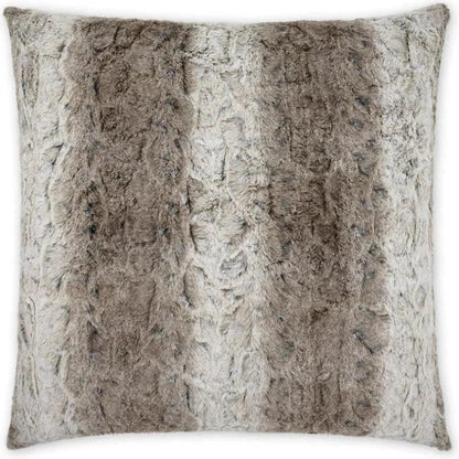 Juneau Sable Faux Fur Brown Large Throw Pillow Insert