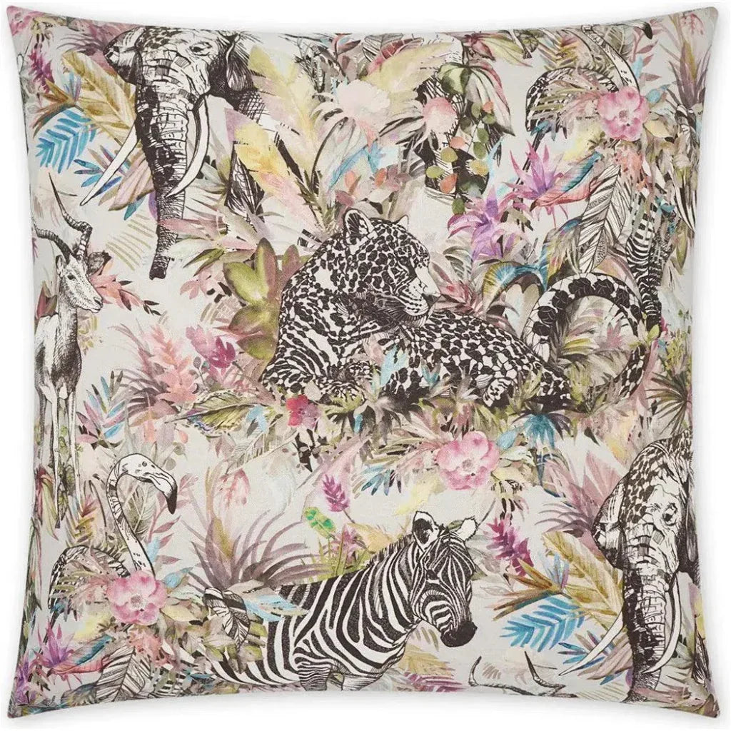 Jurassica Animal Blush Large Throw Pillow Insert