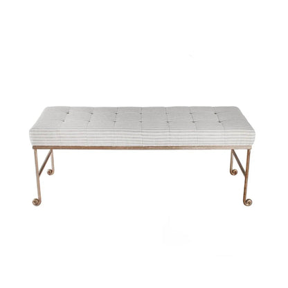 Justin White Fabric Bedroom Bench