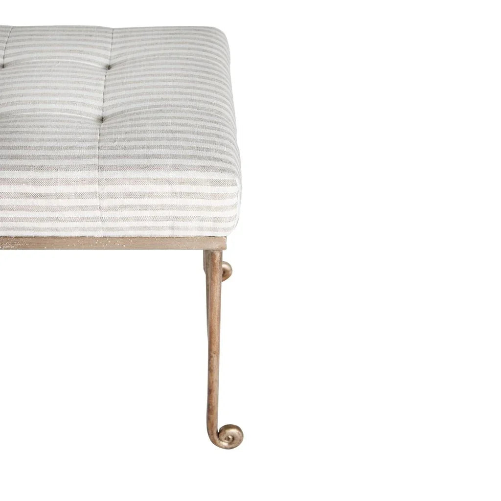 Justin White Fabric Bedroom Bench