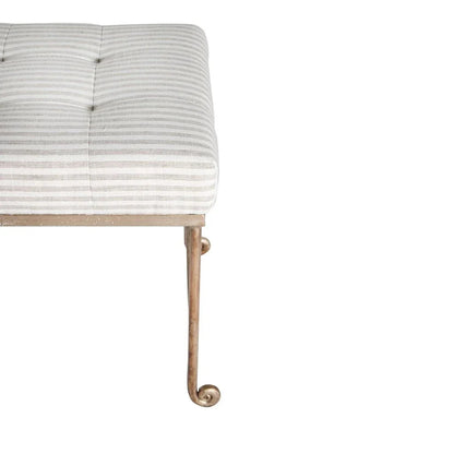 Justin White Fabric Bedroom Bench