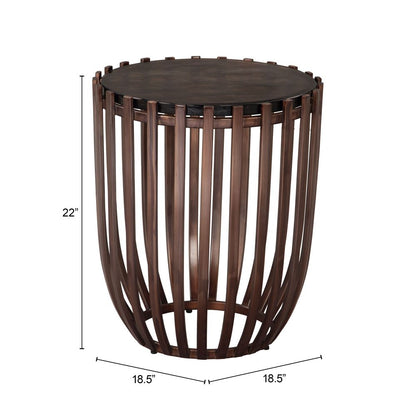 Kafig Iron Frame Round Side Table