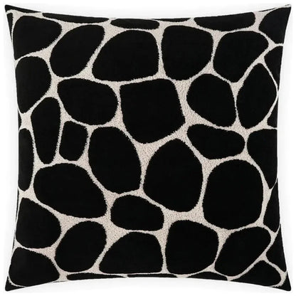 Kalani Onyx Black Throw Pillow With Insert