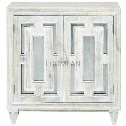 Kallyn Wood White Accent Cabinet