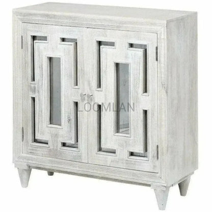 Kallyn Wood White Accent Cabinet
