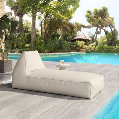 Kalm Olefin Fabric Outdoor Chaise Lounge