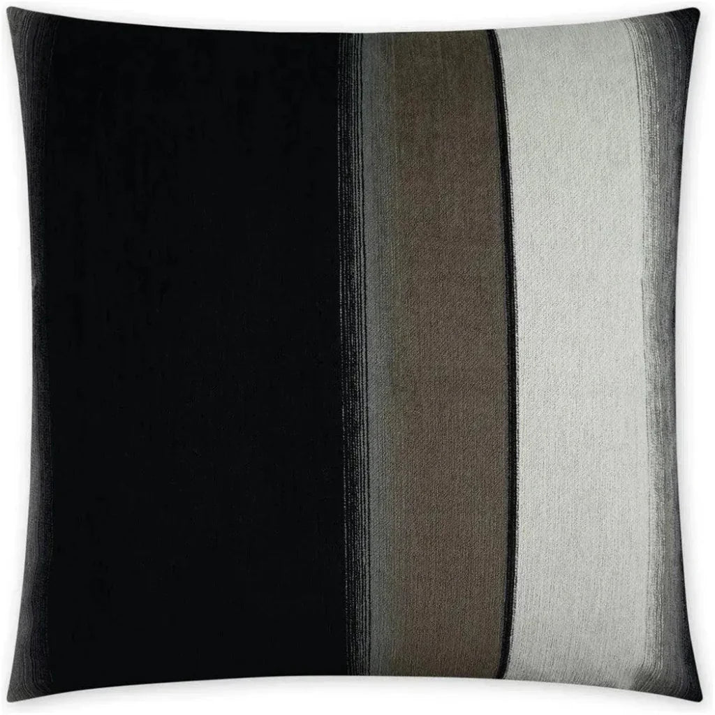 Kamara Ebony Abstract Black Large Throw Pillow Insert