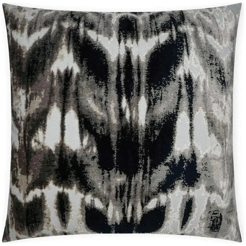 Kanoko Grey Global Black Grey Large Throw Pillow Insert