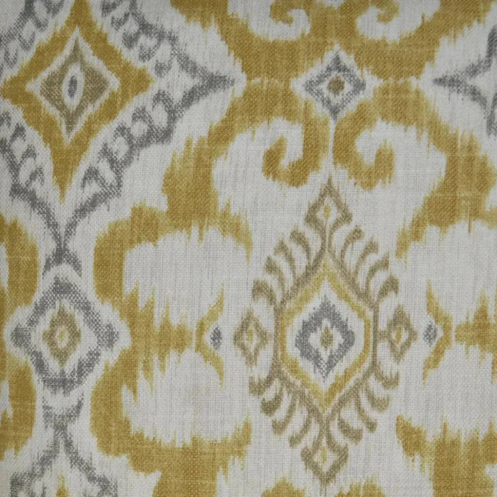 Kantha Yellow Throw Pillow With Insert