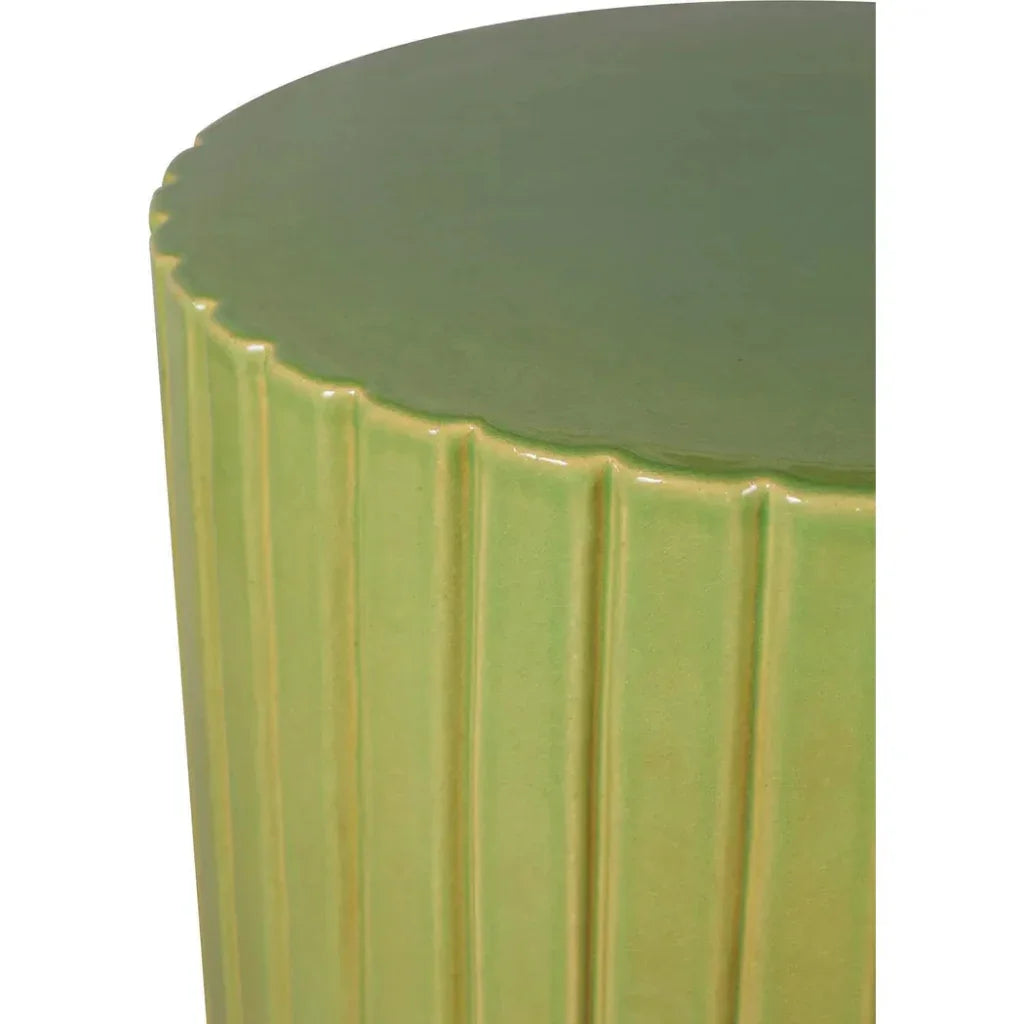 Kara Accent Table - Green Outdoor End Table