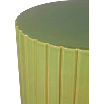 Kara Accent Table - Green Outdoor End Table