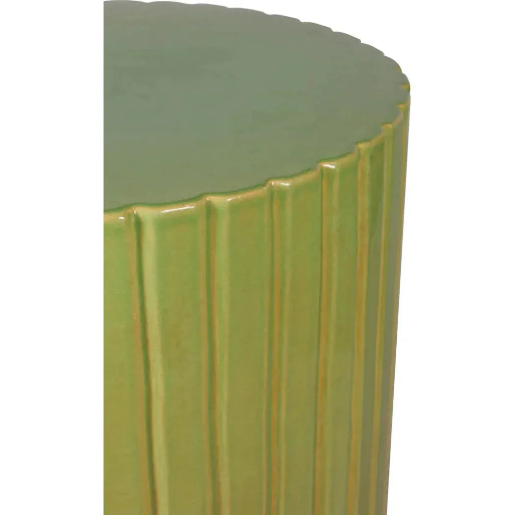 Kara Accent Table - Green Outdoor End Table