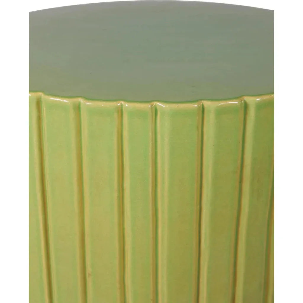 Kara Accent Table - Green Outdoor End Table